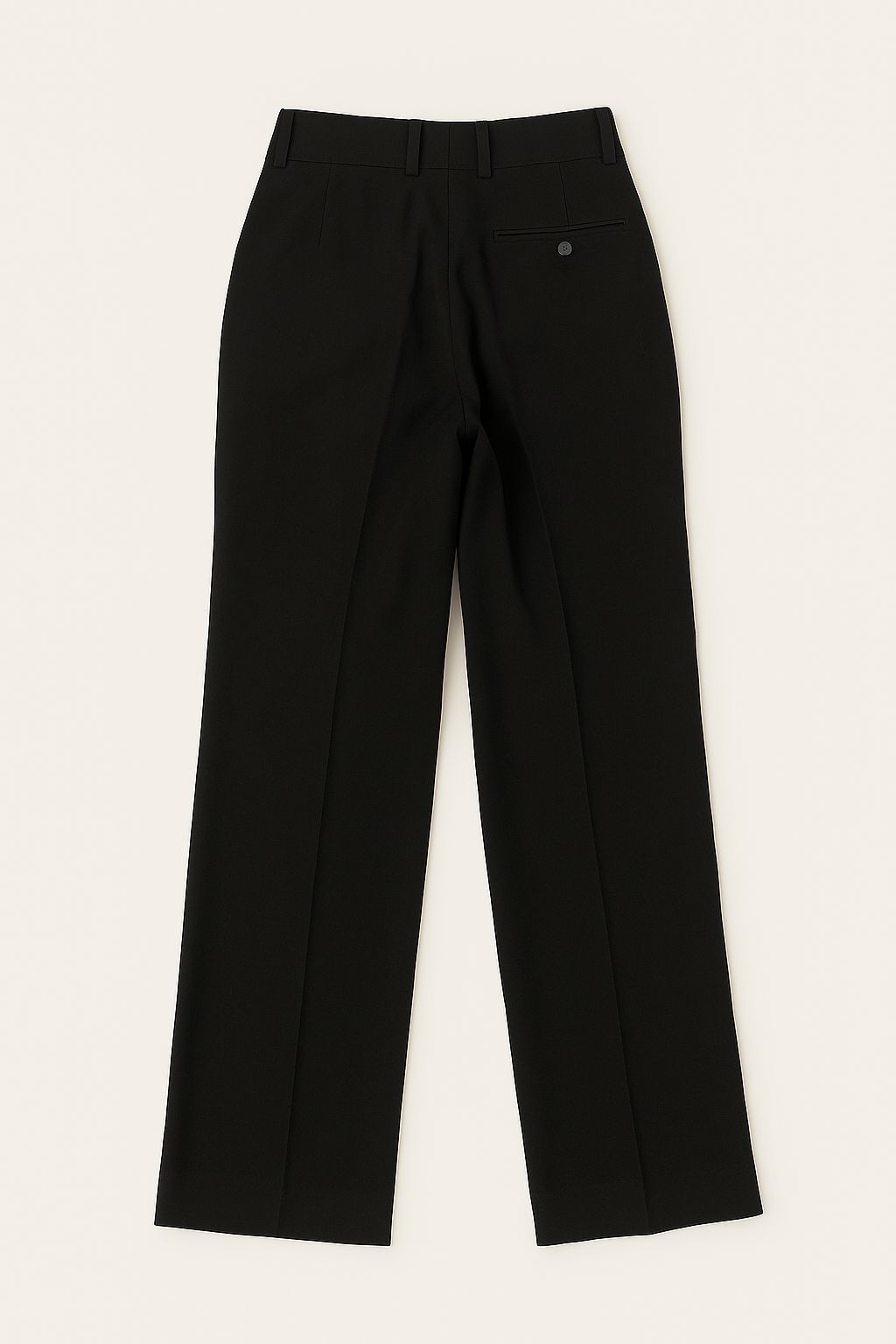 WOMEN'S BLACK KOREAN FABRIC DUBBLE PLEATED TROUSER
