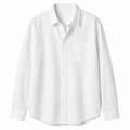 Men’s Relaxed Fit Paper Cotton White Shirt