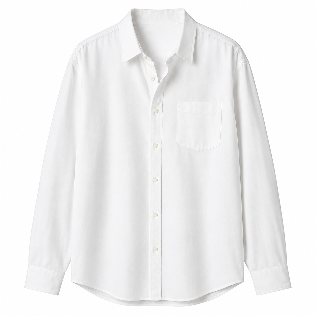 Men’s Relaxed Fit Cotton White Shirt