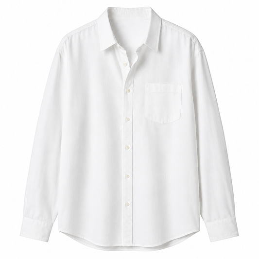 Men’s Relaxed Fit Cotton White Shirt