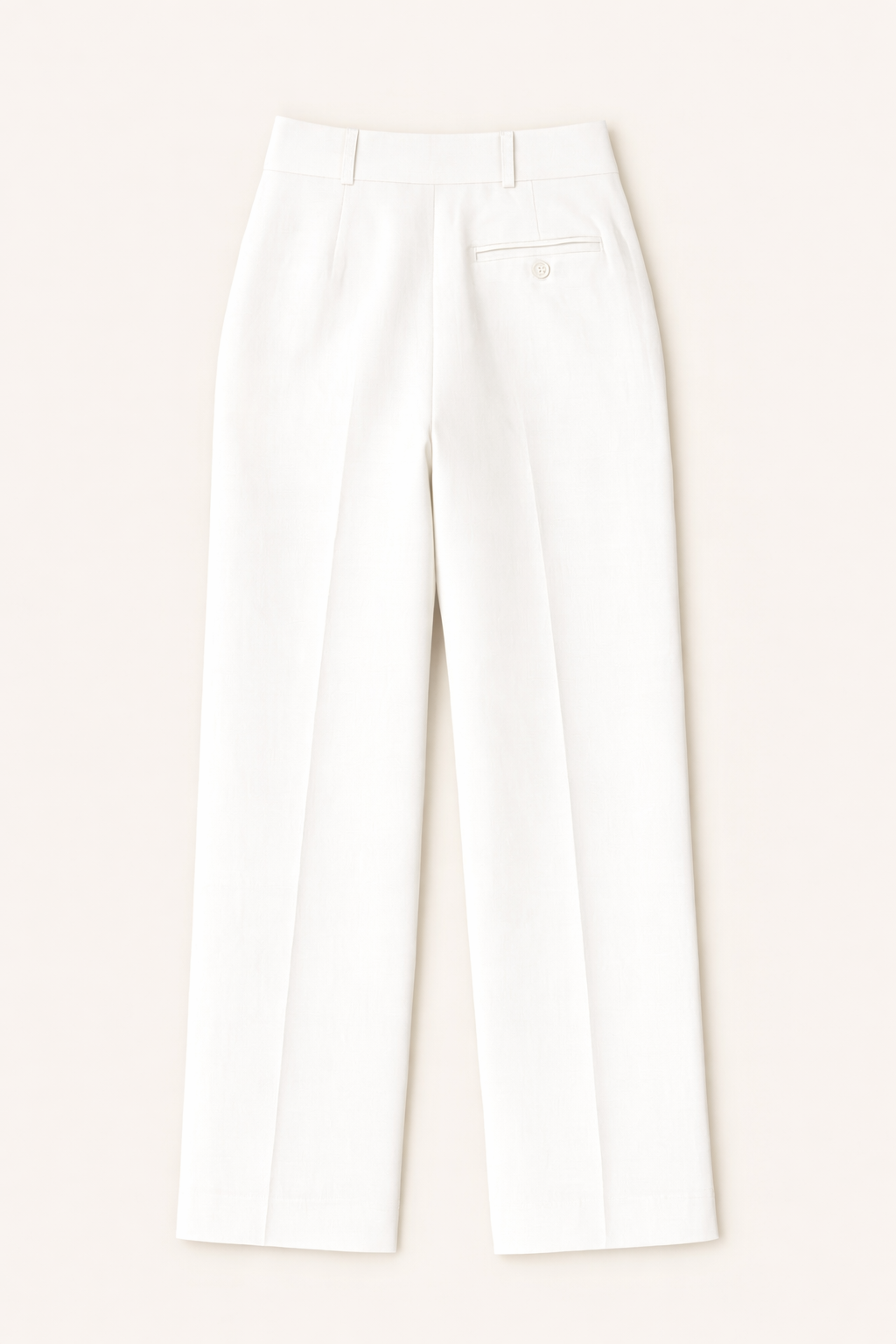 WHITE KOREAN FABRIC DUBBLE PLEATED TROUSER
