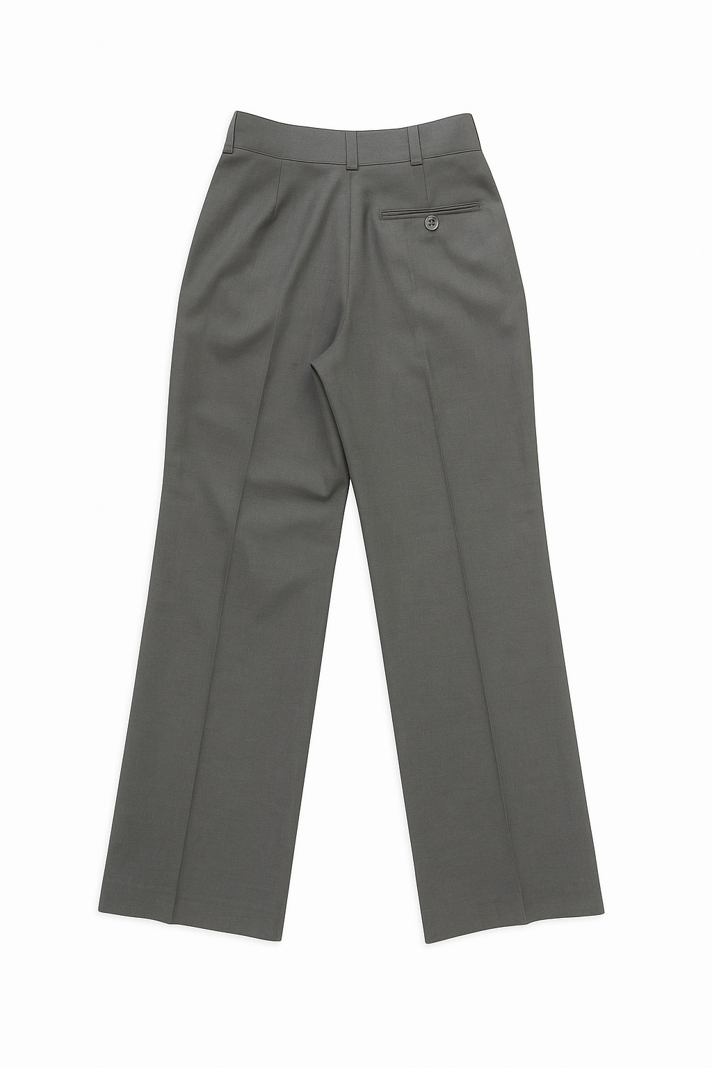 GRAY STRAIGHT FIT SINGLE PLEATED TROUSER