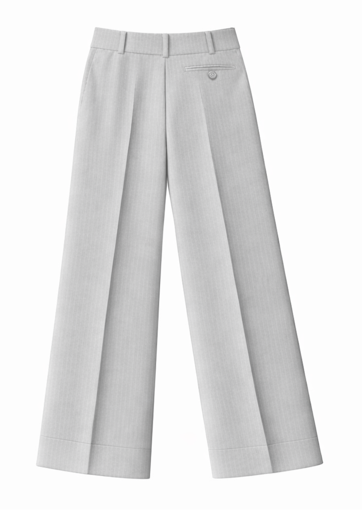 MEN'S GRAY STRIPE STRAIGHT FIT SINGLE PLEATED TROUSER